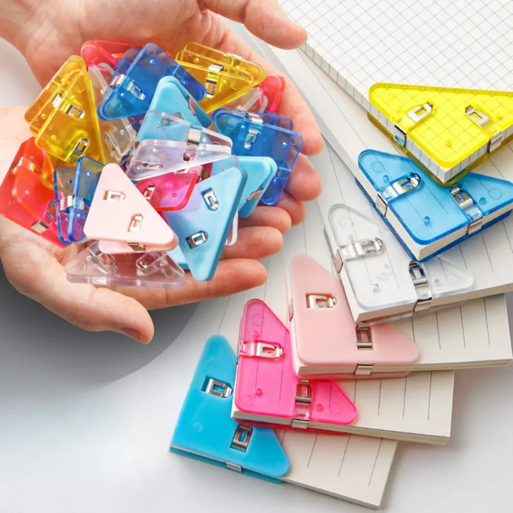 

Kawaii 1pc Triangle Corner Clips File Paper Clips File Index Photo Clamp Page Holder Korean Stationery Office Desk Organizer