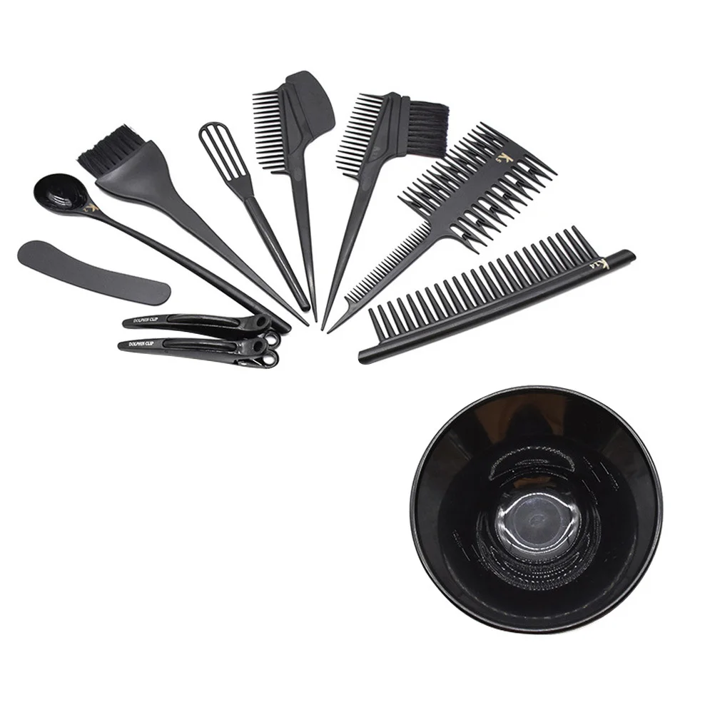 

1Set Hair Dye Set Salon Hairdressing Kit Includes Dyeing Bowls Combs Clips Essential Tools for DIY Hair Coloring No Mess Easy