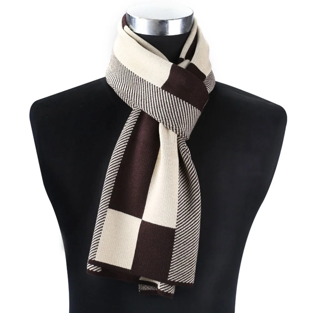 

Thickened Warm Scarf Men Knitted Neck Warmer Men's Cashmere Mens Winter Scarves Fashion Cold Weather