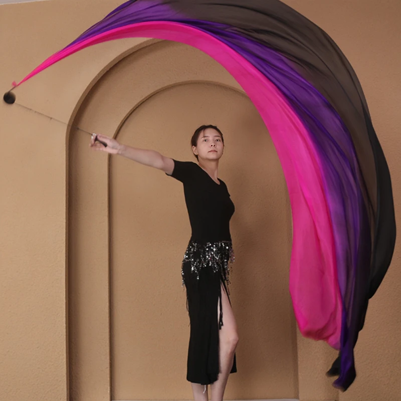 InjVeil et Poi JOBall pour femmes, danse du ventre, danse du ventre, streamer, scène, ballons lancés, accessoires de danse, sensation de couleurs graduelles