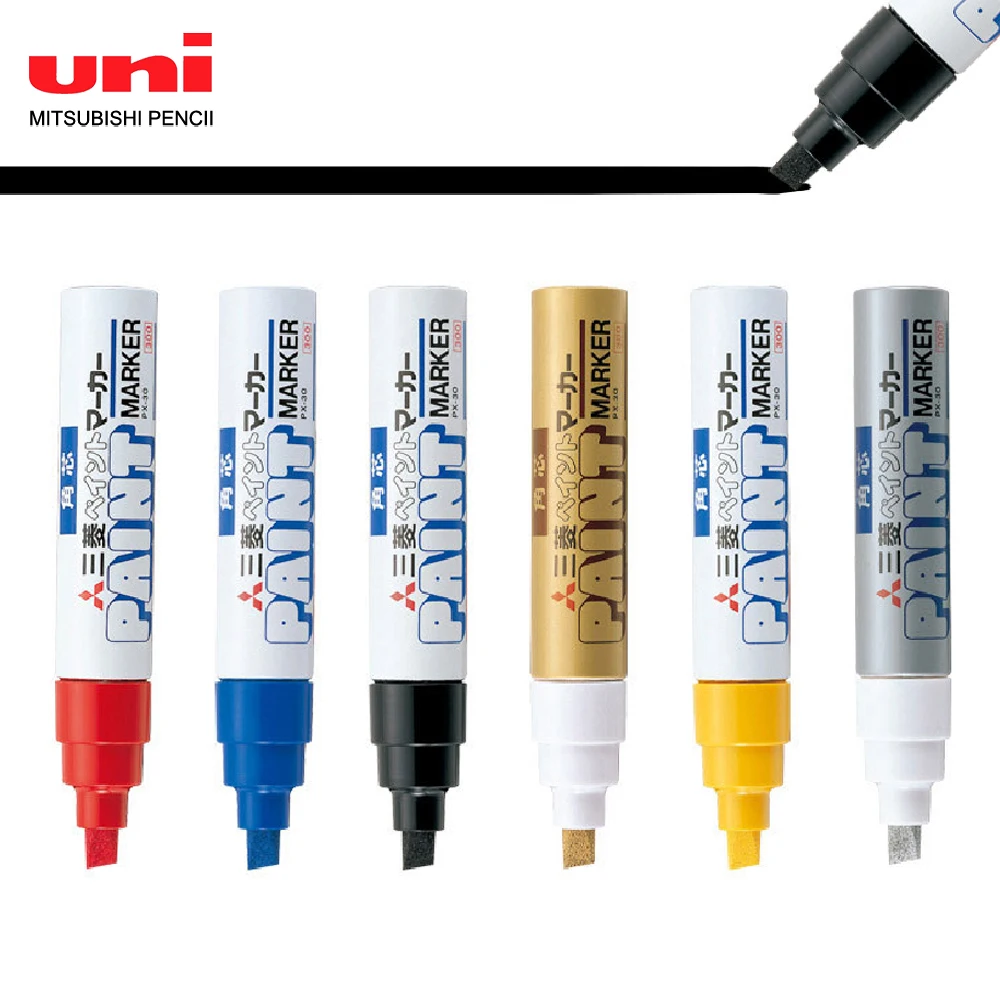 Japan UNI PX-30 Permanent Paint Marker Non-fading Touch Up Pen Industrial Marker for Drawing Highlight Outline Office Supplies