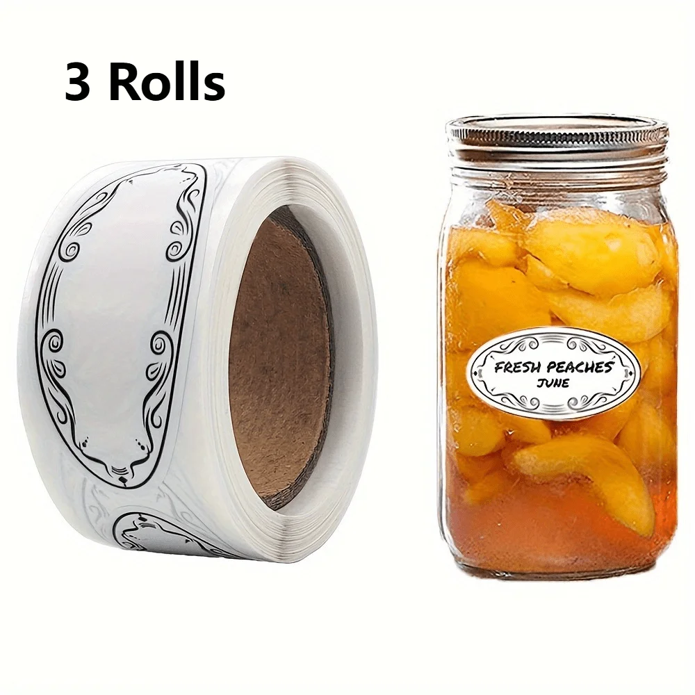 3 Rolls 150 Stickers for Beverage, Fruit and Vegetable Refrigerator and Freezer Storage Manager