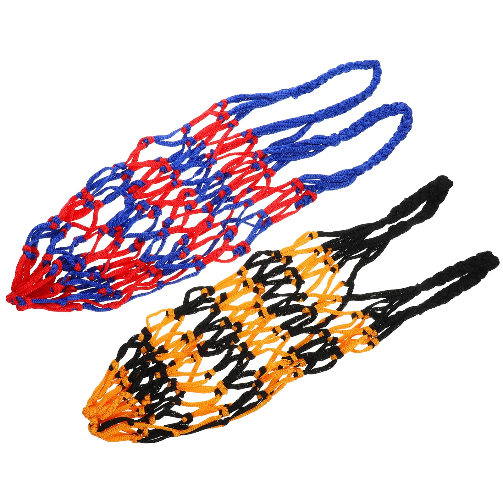 2 قطعة حقيبة شبكية سميكة محمولة كرة السلة الكرة الطائرة كرة القدم النايلون الكرة شبكة حقيبة الرياضة الكرة المعاوضة كرة السلة شبكة حقيبة النايلون