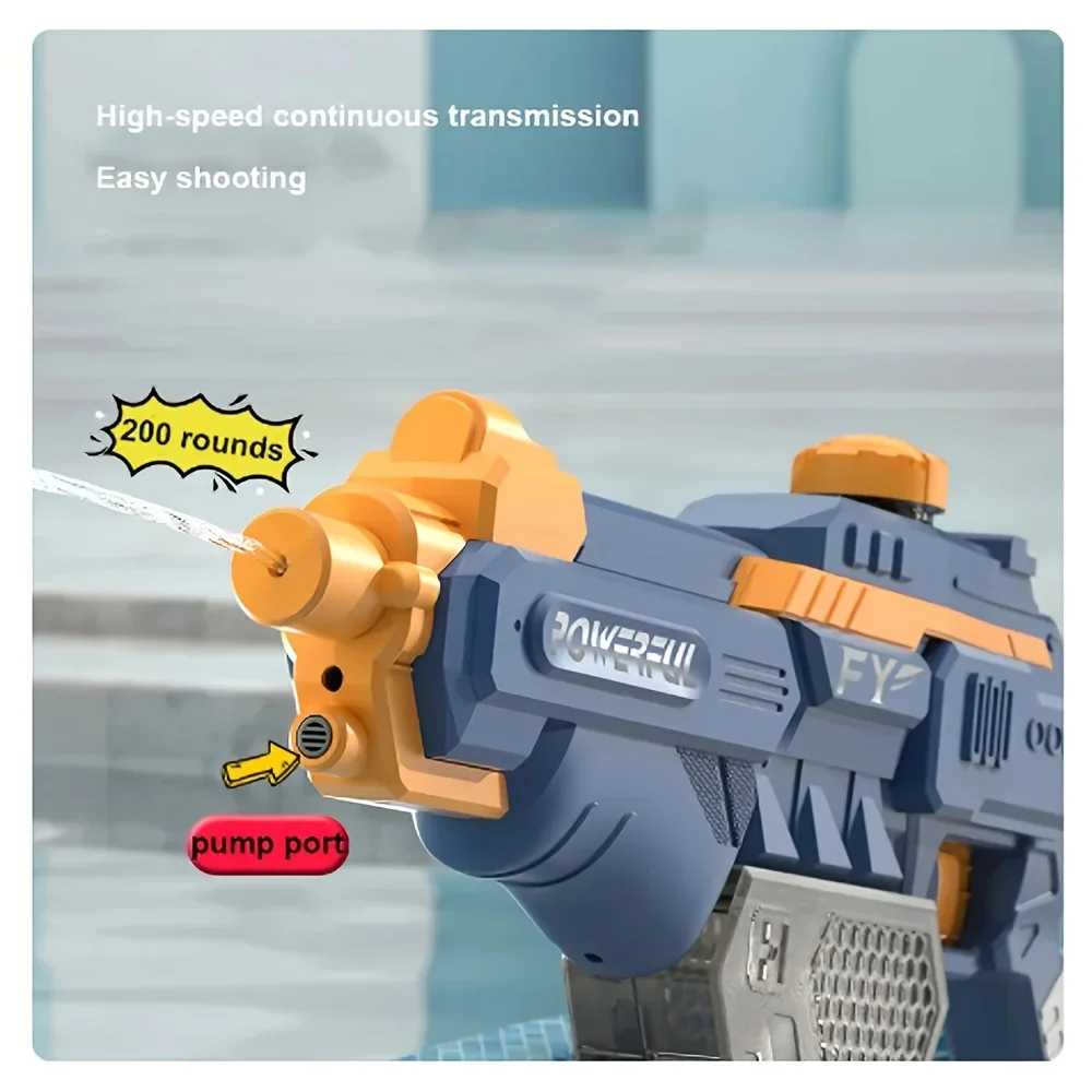 Electric Water Gun Powerful Water Blasters Squirt Guns Large-capacity Water Tank Summer Swimming Pool Outdoor Toy