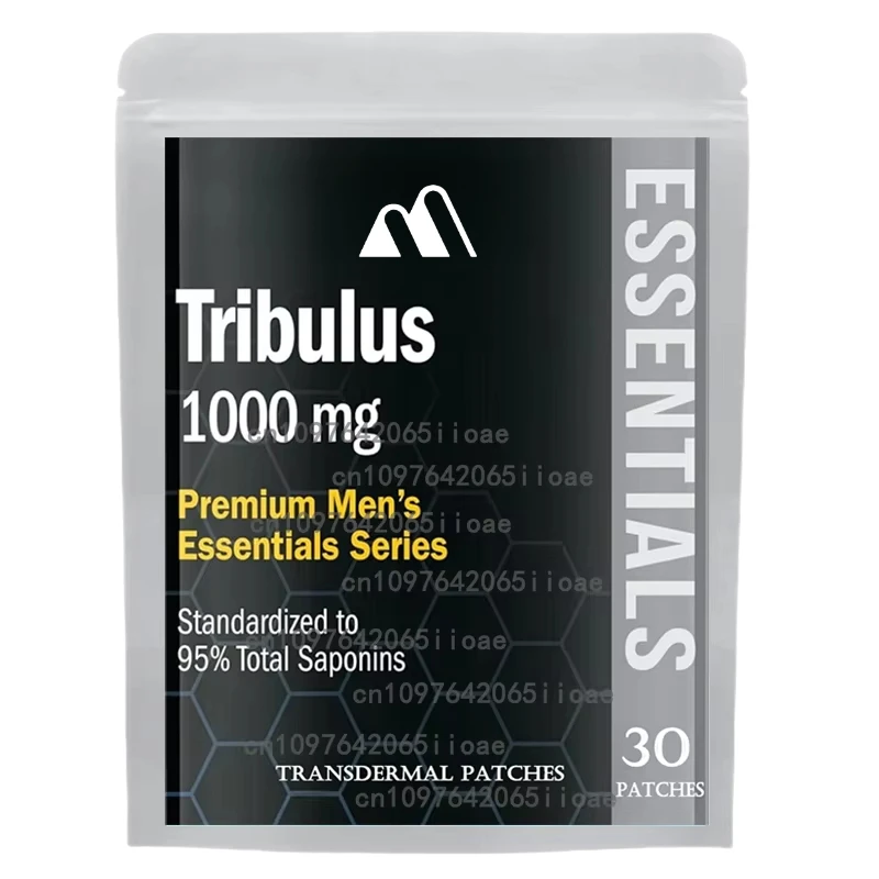 

30 Patches Tribulus Terrestris for Men 95% Total Saponins- Natural Muscle Builder & Nitric Oxide Booster - Transdermal Patches