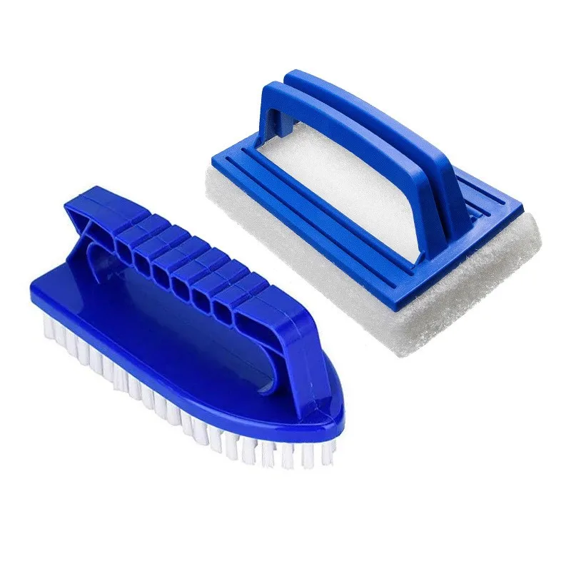 Hand-Held Cleaning Brush, Step Corner Brush, Pool Wall Cleaning Sponge Brush, Pool Brush Set