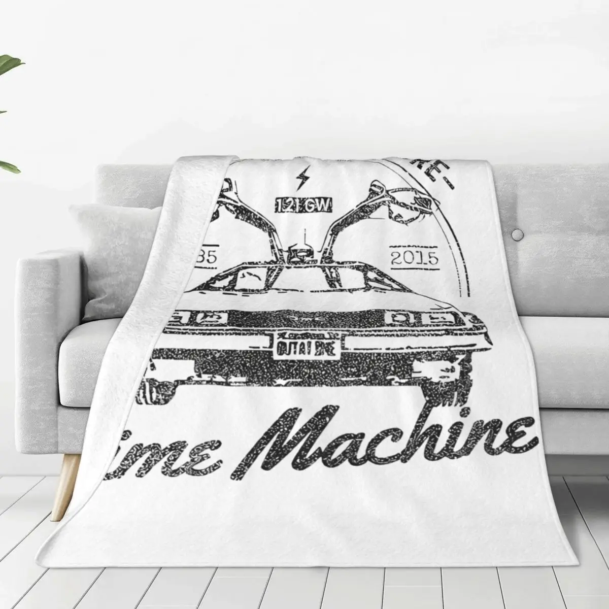 Back To The Future Flannel Blanket Soft Durable Throw Blanket for Home Decor Travel Pattern Bedspread Sofa Bed Cover