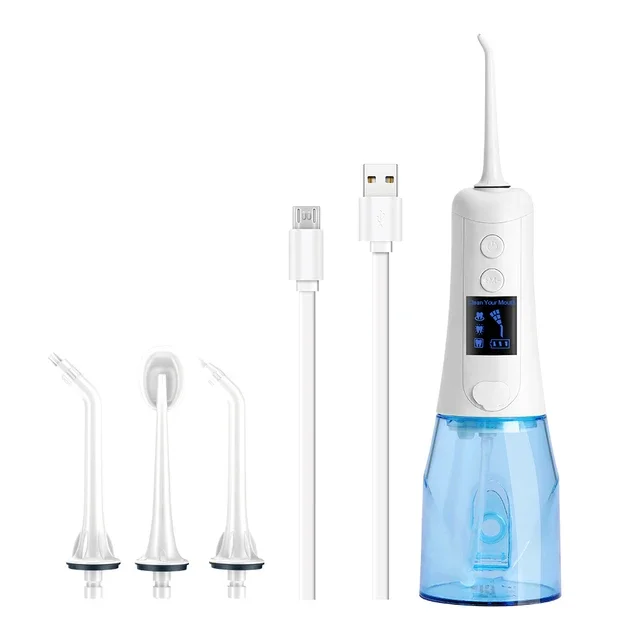 AZDENT Portable Water Flosser with LED Display - 350ML Capacity