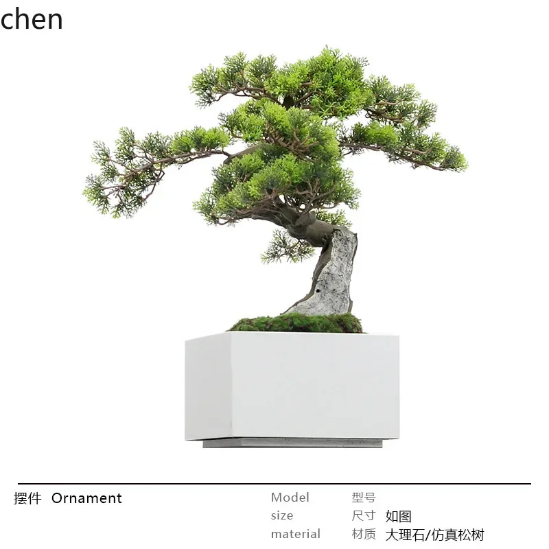 DSA Floor-Standing Welcoming Pine Artificial Sales Office Living Room Entrance Marble Decorative Sculpture Ornament