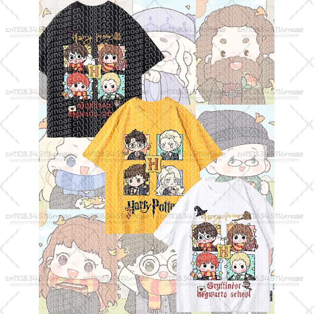 Camiseta informal de manga corta con cuello redondo de Harry Potter Co branded Magic Awakening para hombre y mujer, ropa para juegos de rol, novedad de verano 26