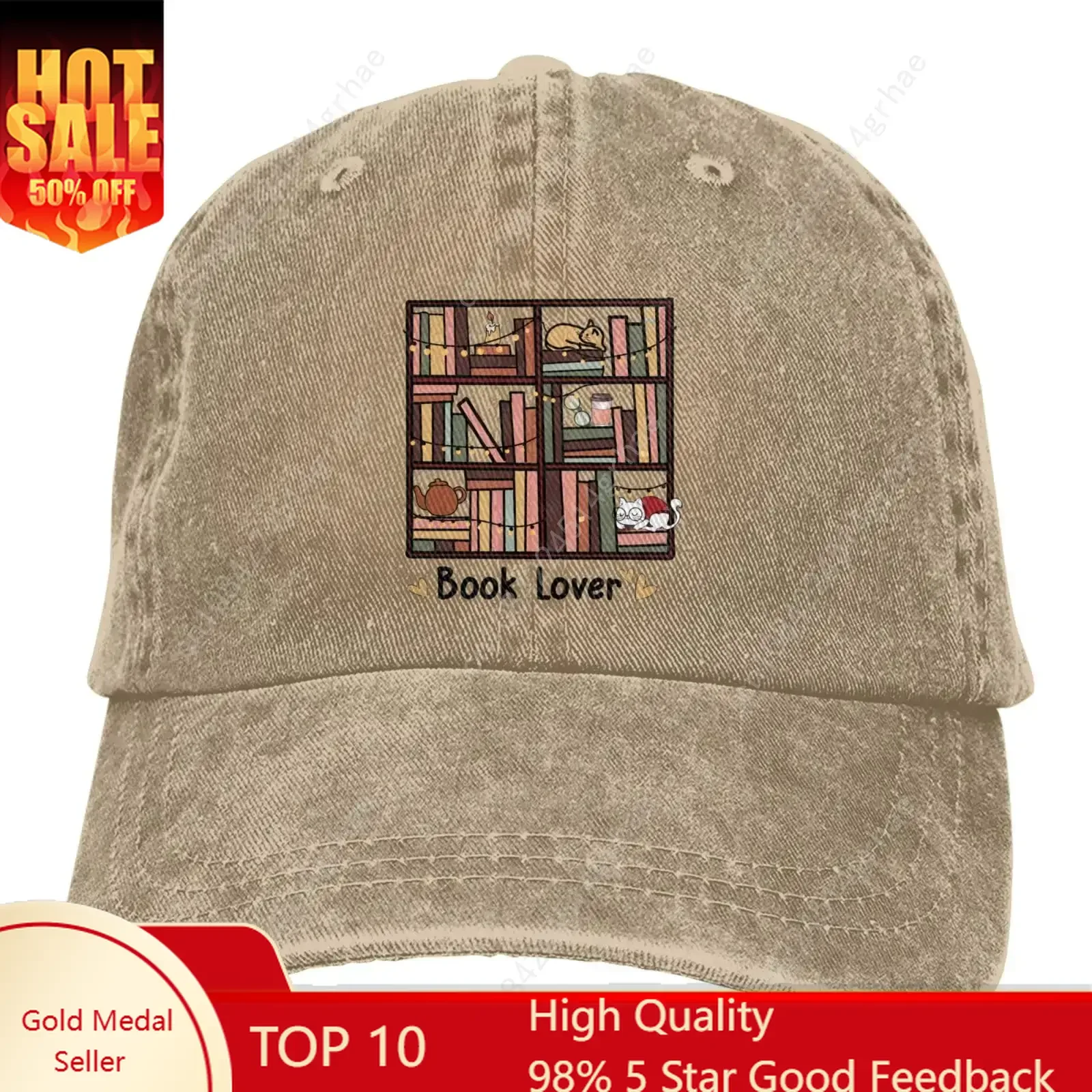 

Book Mom Baseball Cap Golf Dad Hat Adjustable Original Classic Low Profile Cotton Hat Men Women