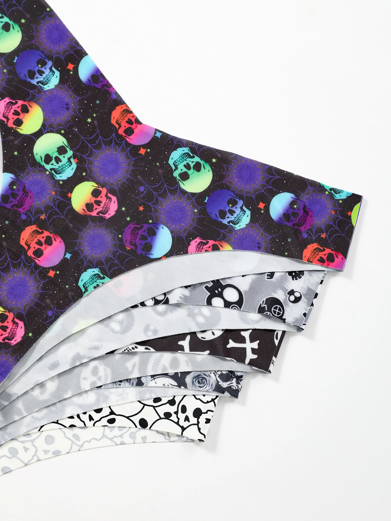 طقم مكون من 9 قطع من سراويل داخلية مثيرة للهالوين وطبعة الفهد، مقاس نحيف، مريحة ومرنة، بسيطة بدون خياطة #5