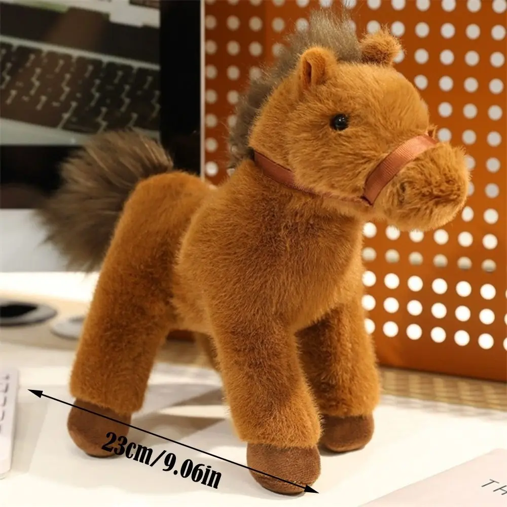 Grappig Jaar van het Paard Mascotte Paard 23cm Zacht Paard Simulatie Paard Dier Thuis Kamer Decor