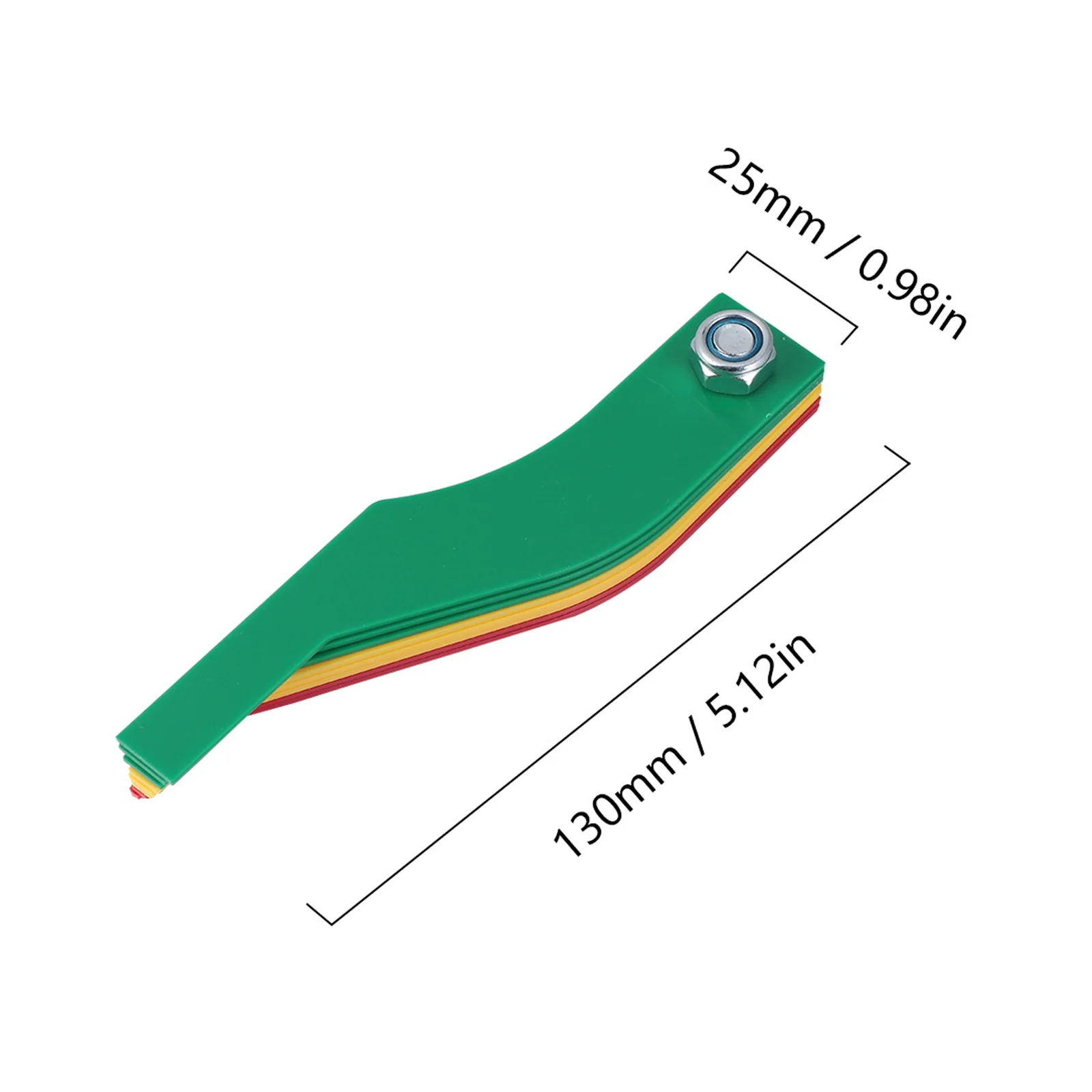 Jauge d'épaisseur de tampon, outil de mesure en plastique codé de couleur pour l'inspection des freins de voiture automobile, règle de détection rapide, jauge de voiture