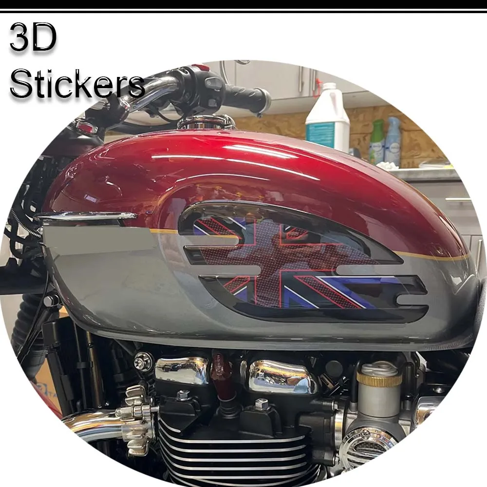 For Bobber Rocket 3 Bonneville Scrambler 1200 Thruxton R RS Speedmaster T100 T120 Street Cup Speed Twin Tank Pad Sticker