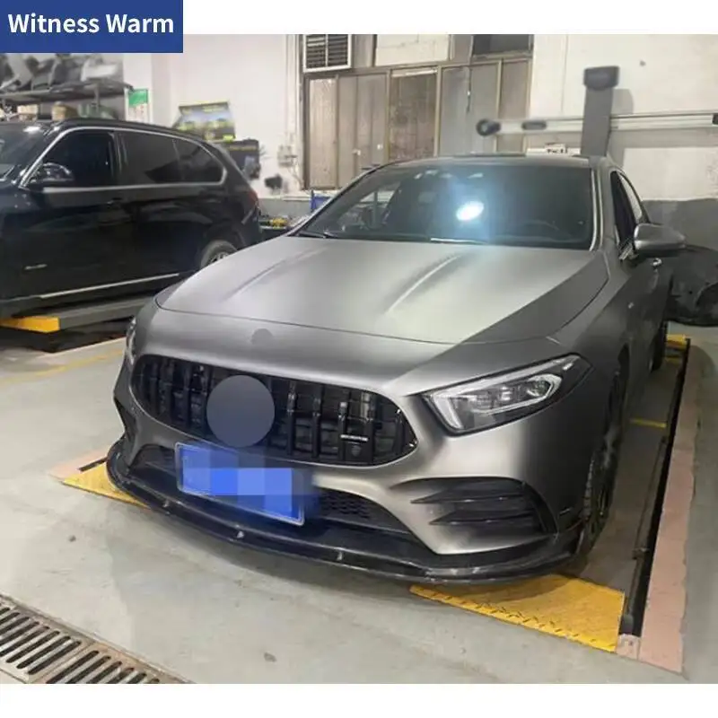 Carbon Fiber Front Lip Bumper Spoiler Splitter For Benz A Class W177 A35 A45 Front shovel 2019-UP