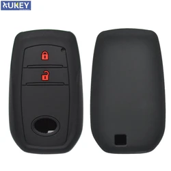 For Toyota Hilux Innova Rav4 Fortuner Silicone Remote Key Case Fob Shell Cover Skin Holder 2 Button