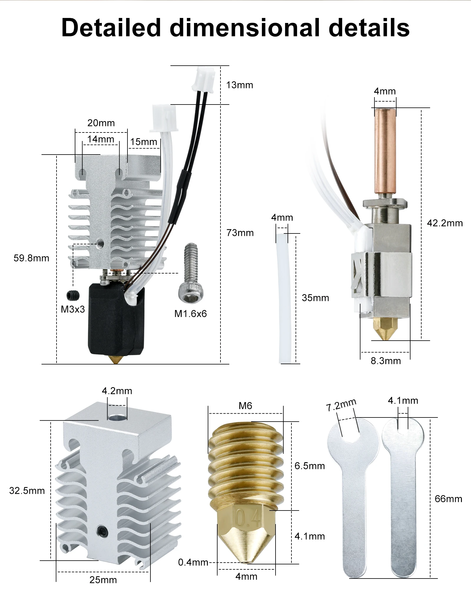 Für Creality Ender 3 V3 SE Upgrade Hotend 24V 60W Keramik-Druckkopf Ender 3 V3 Teile für Ender 3 V3se Hotend 3D-Drucker-Teile – Detail 2
