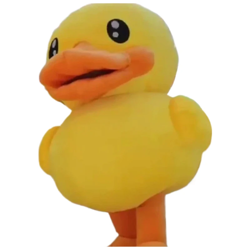 نفخ بطة صفراء التميمة لطيف شخصية الكبار لطيف جديد بطة زي التميمة ملابس تنكرية للهالوين زي بدون بطارية