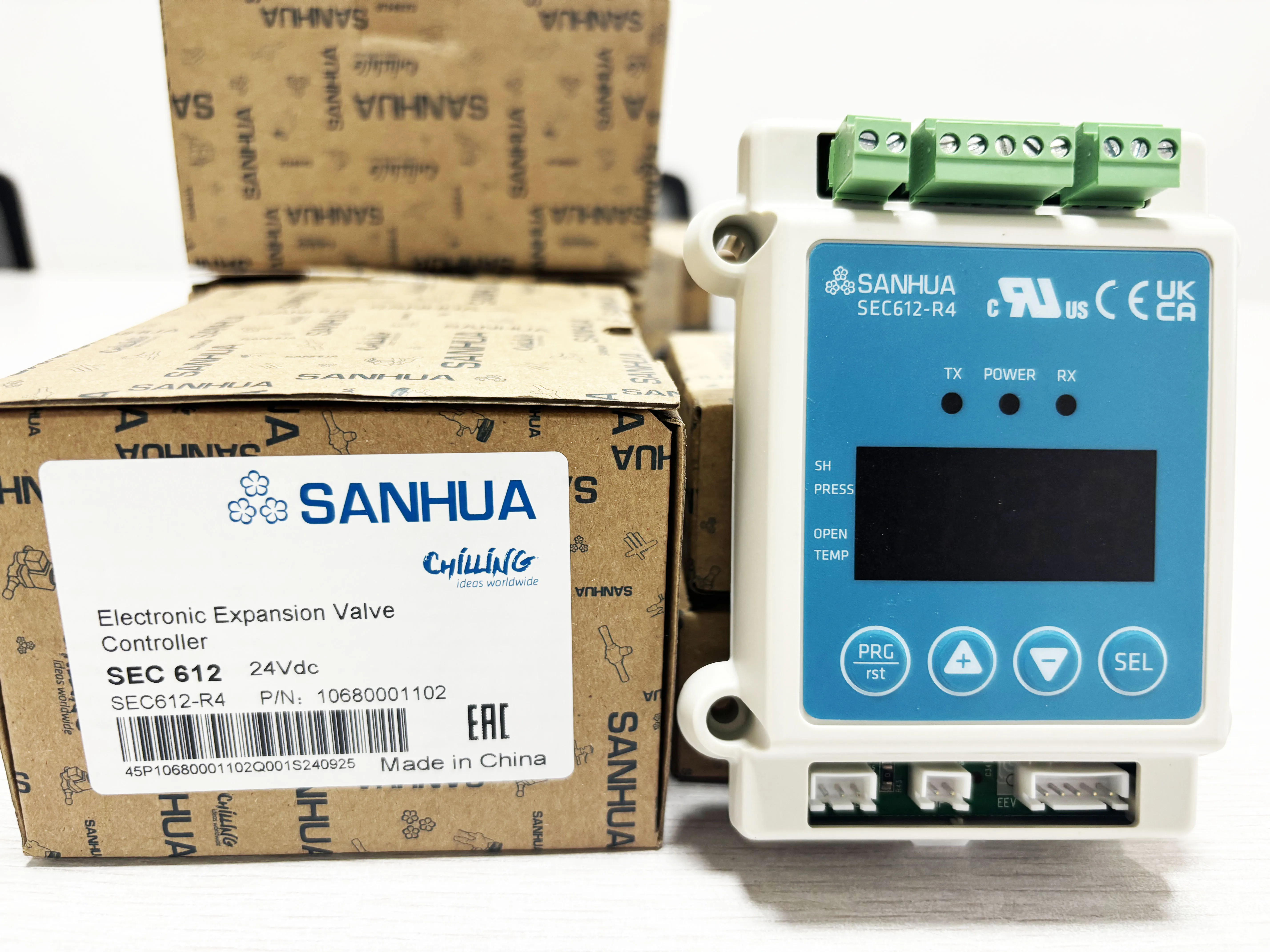 SANHUA ELECTRONIC EXPANSION VALVE KIT SEC611 R4 SEC612 R4 EEV PRESSURE TRANSDUCER WITH PACKARD CABLE, TEMPERATURE SENSOR