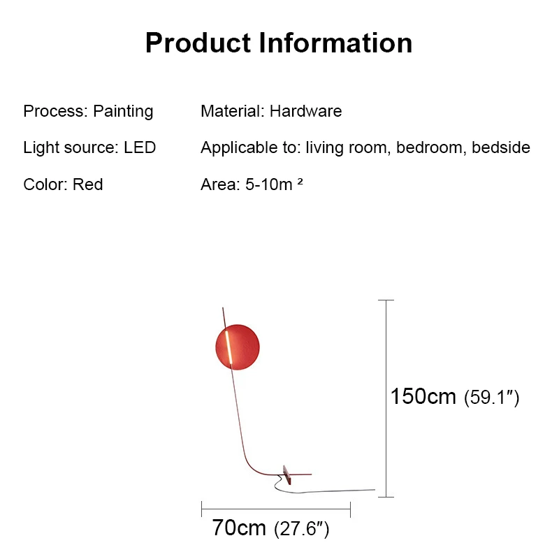 โคมไฟตั้งพื้นสีแดง lampu hias ตั้งพื้นการตกแต่งบ้านแบบนอร์ดิกสำหรับขาตั้งไฟห้องนั่งเล่น