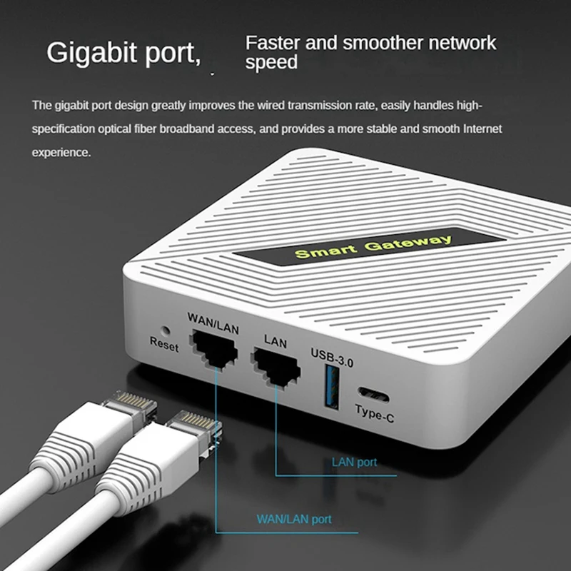 Mini Wifi6 Router AX1800 Dualband 2.4/5Ghz Router Gigabit Portable Routers For Starlink Wirelessrepeater Wifi Bridge(US)