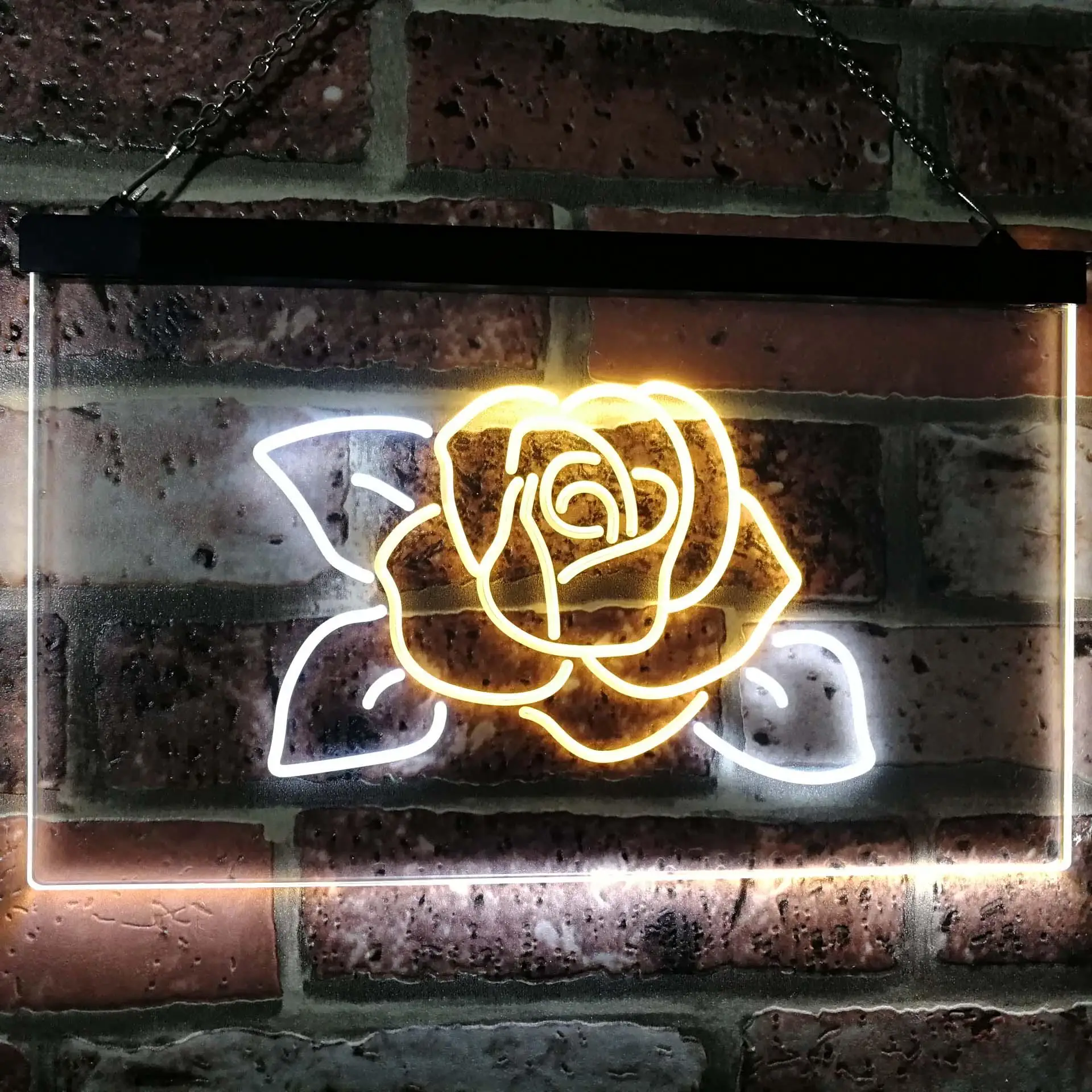 Rose Flower Flora Dual Color Led Neon Sign st6-i2095