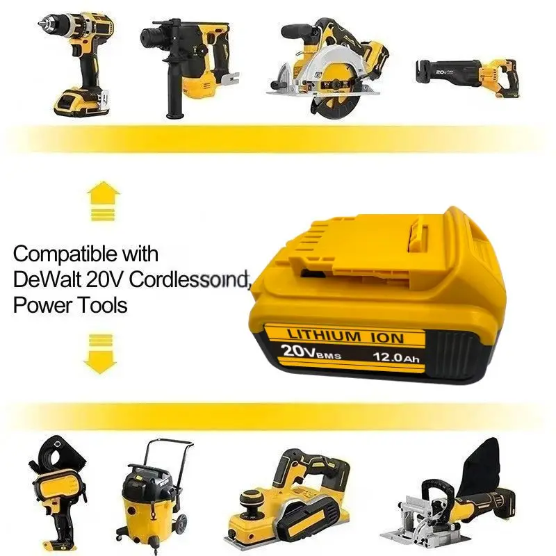 لبطارية ديوالت 20 فولت/60 فولت 6000 مللي أمبير في الساعة، لبطارية ديوالت 18 فولت، بطارية أدوات كهربائية DCB200 DCB205 DCB206 DCB209، لشاحن ديوالت 20 فولت #6