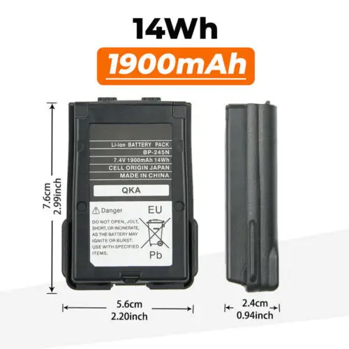 10pcs NEW 7.4V 1900mAH Li-ion Battery Pack BP-245N for Radio Walkie Talkie ICOM IC-M71 IC-M72 IC-M73 Two Way Radio