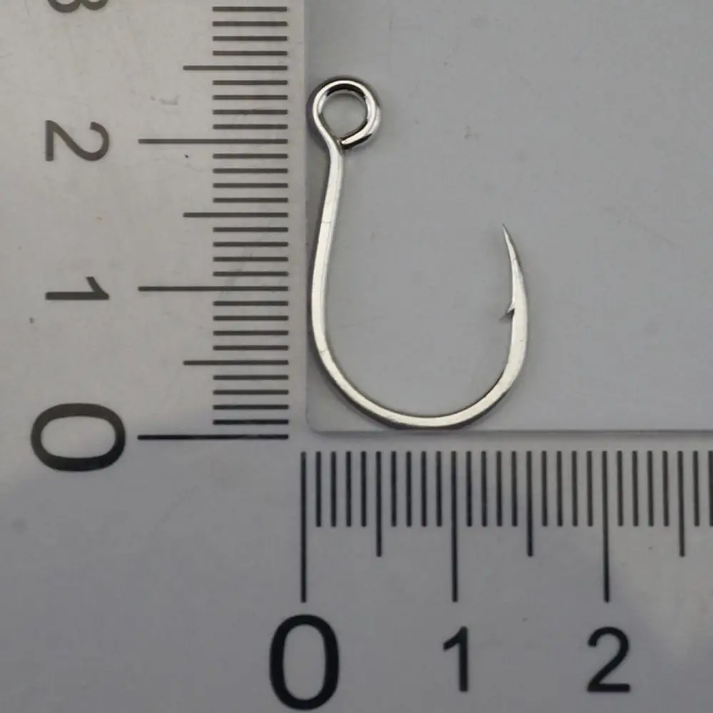 10#-4/0# Size Saltwater Popper Fishing Hook Heavy Duty Single Hook Design Inline Single Hook Rust-proof Material