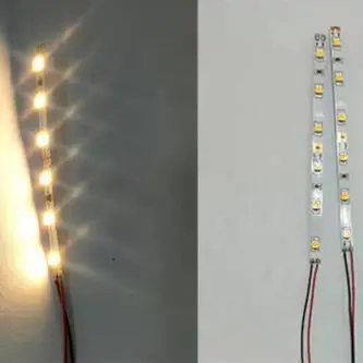 10-pcs  For Pre Wired White Strip 6 Led For SMD LED Light Flexible 12V-18V For DIY Landscapes For Railway And Building Layout