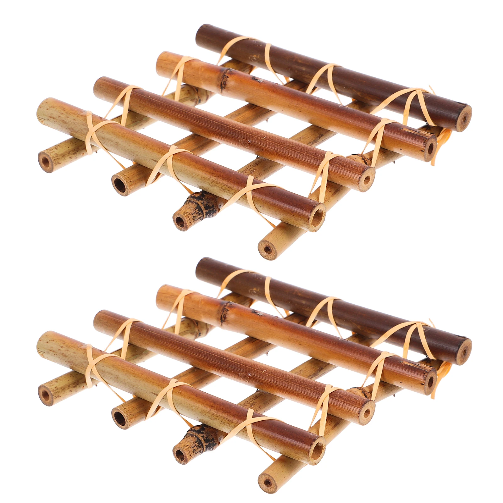 

2 Pcs Bamboo Fence Flower Bed Edging Borders Molding for Deck Fencing Stkaes Bonsai Supplies Decoration Garden