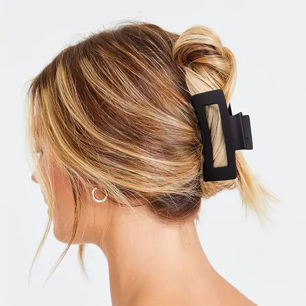 

Квадратные заколки для волос, матовые заколки для волос сильной фиксации, большие заколки для волос для женщин, длинные густые волосы