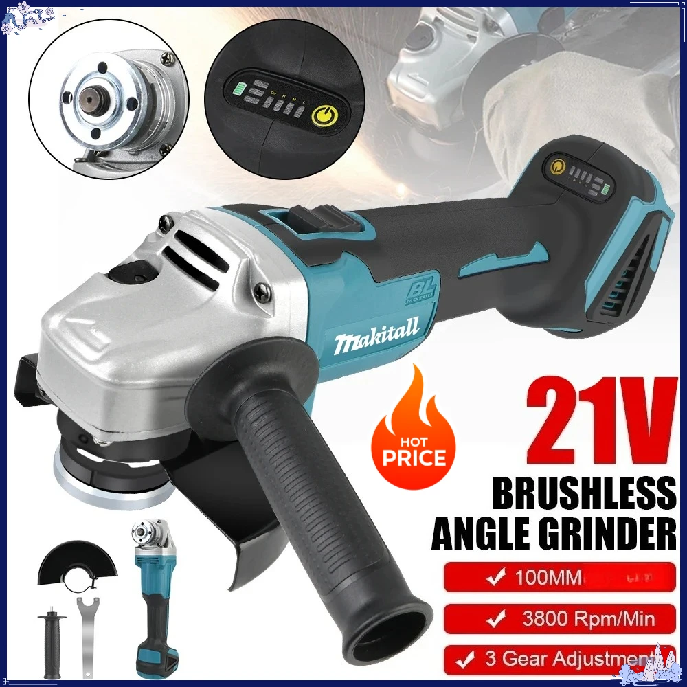 makita-dga404-100mm-brushless-electric-angle-grinder-metal-wood-grinder-cordless-18v-grinding-polishing-cutting-machine-tool