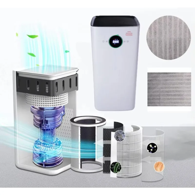 Household 4 Stage Hepa13 Hepa 11 Activated Carbon Filter DP Technology Filter Bacteria Removal Humidifier air Purifier