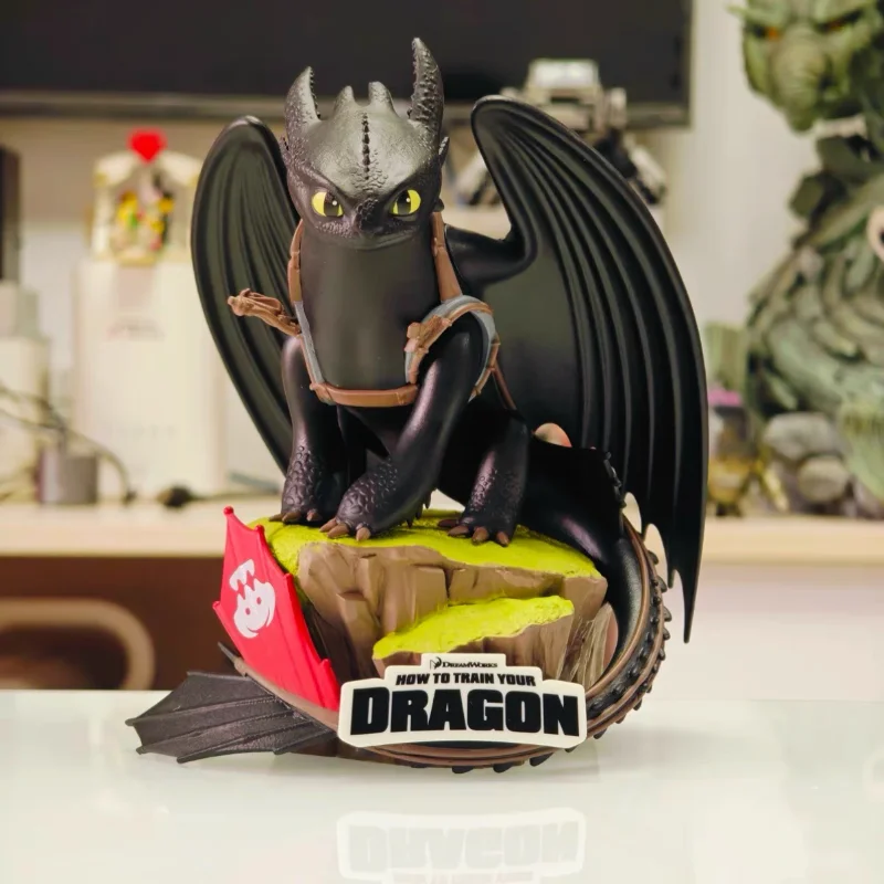 

In Stock Genuine Beast Kingdom Train Your Dragon Toothless Kawaii Action Figure Collectable Model Desktop Ornament Xmax Toy Gift