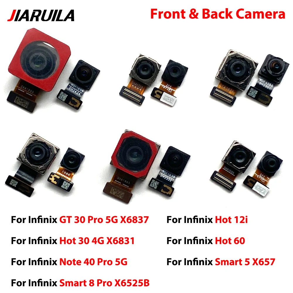 Top For Infinix GT 30 Pro 5G Hot 12i 30 4G 60 Back Big Main Camera Module And Front Small Camera Module Flex Cable