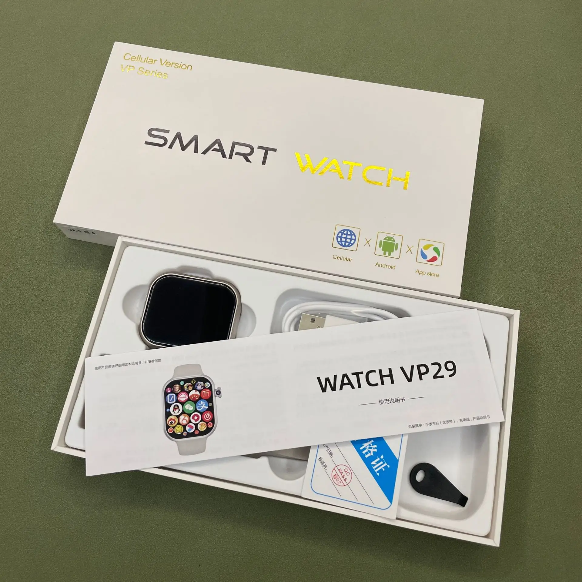 

2025 New VP29 Smartwatch 4G/wifi Card S10 Android and Shuncheng System AMOLED Pull Camera Cross-border