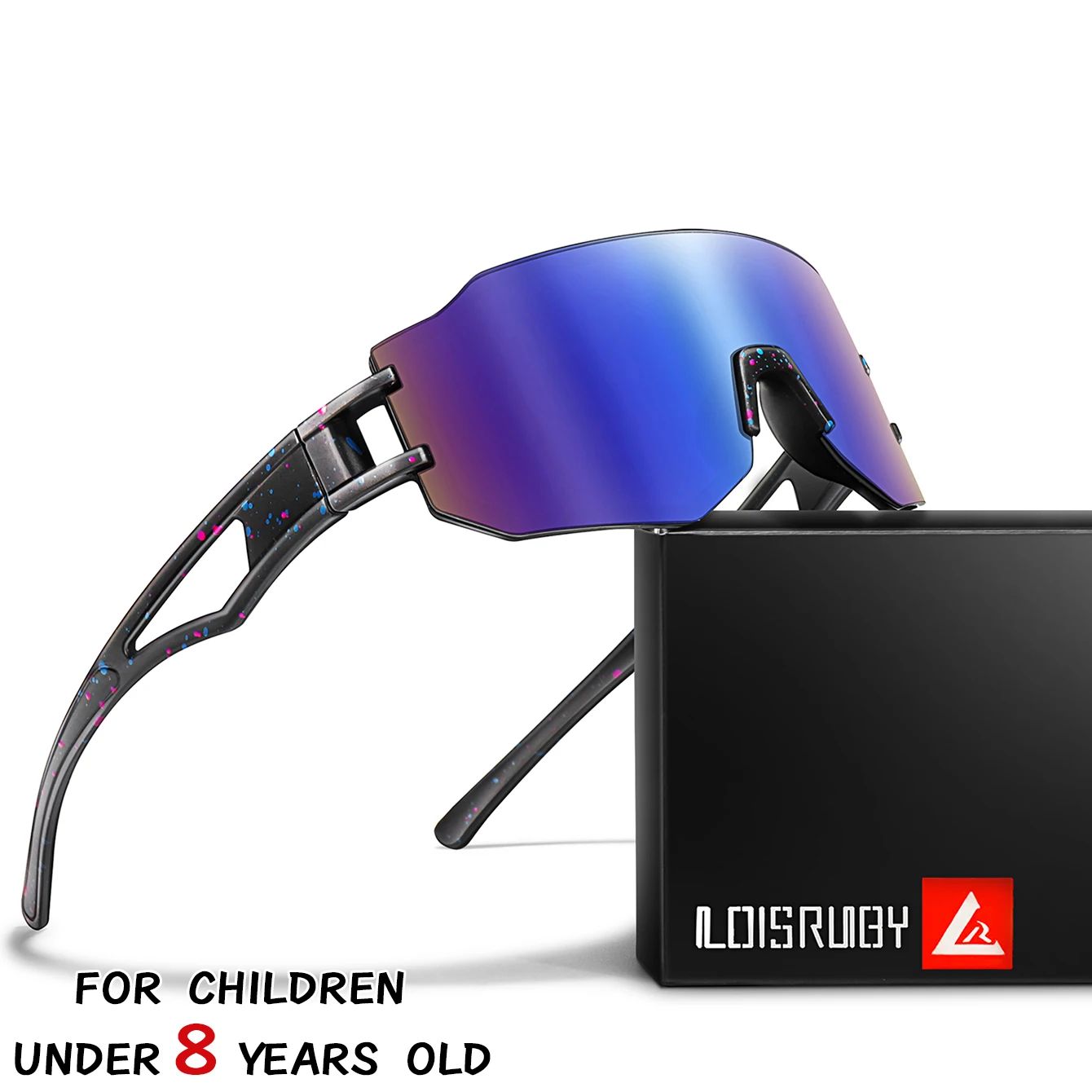 Modische Sport-Sonnenbrille für Kinder, rahmenlose Hohlblende für Kinder unter 8 Jahren, zum Laufen, Reiten, Baseball, UV400-Schutz