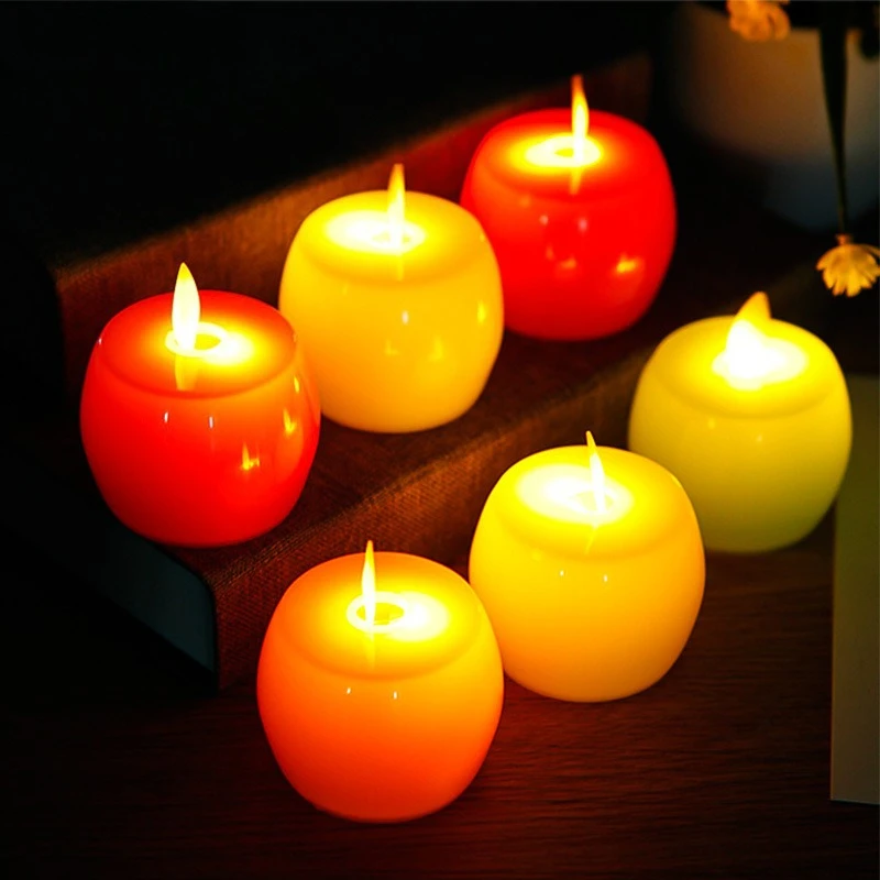 

Creative LED Simulated Rocking Electronic Candle Lights, Christmas Apple Crafts, Stage Props, Party Decorations