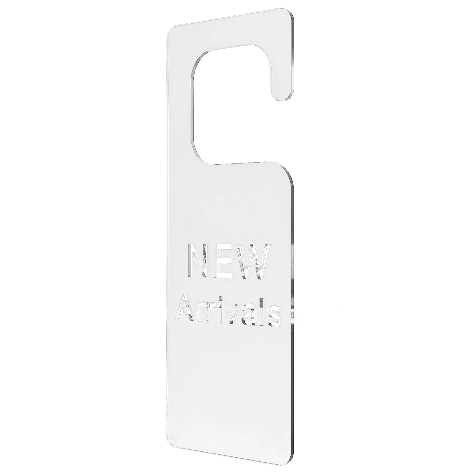 Mirror Acrylic Hanging Card High Transparency Display Tag for Clothing Shop Retail Store Advertising Suspended Acrylic Label