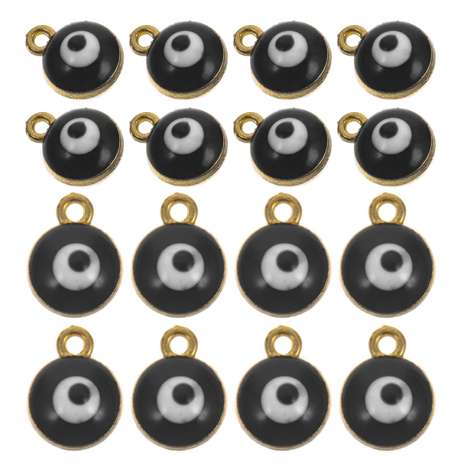 

40 Pcs Evil Eye Pendant DIY Earring Charms Enamel Pendants Metal 's Necklace Alloy