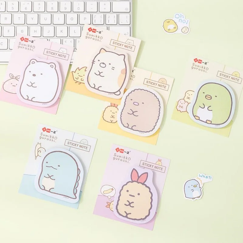 Kawaii Sumikko gurashi Memo Pad Sticky Notes Cute Stationery Label Notepad Planner Sticker Post School Supplies