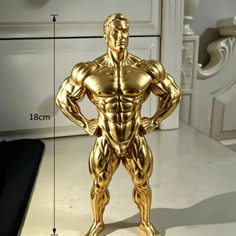 3D Printed Fitness Statues of Muscular Men in Classic Styles, Collectible Ornaments for Gyms and Fitness Enthusiasts