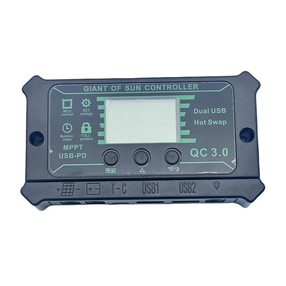 Efficiently Optimize Charging with this Dual Port For Solar Charge Controller Featuring an Easy to Read LCD Display