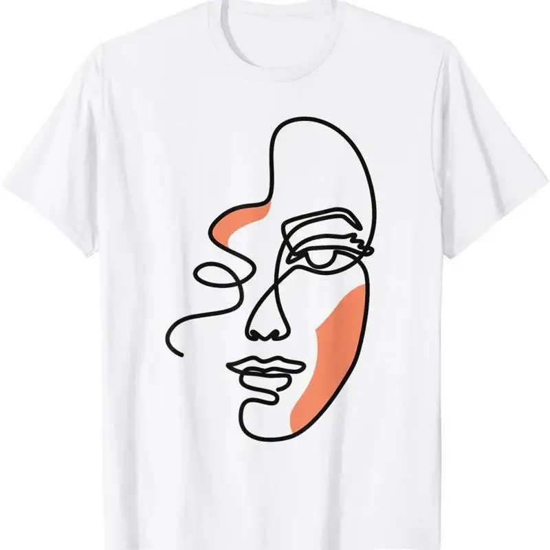 Abstract Feminine Face Art T Shirt