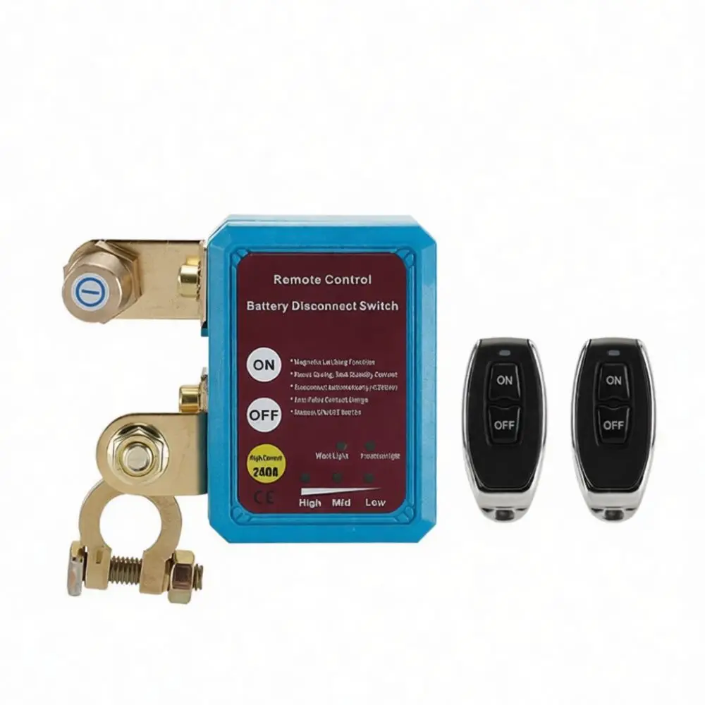Smart Remote Battery Disconnect Switch 12V 24V Universal Power Cut Off Master Kill Relay Protection For Truck Automotive Caravan
