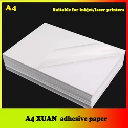 A4 15sheets White Xuan Rice Self-adhesive Paper Matte Surface Painting And Art Writting Printable By Inkjet And Laser