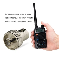 Adaptador de walkie-talkie SMA a BNC, convertidor hembra de Radio bidireccional para Baofeng UV-5R/FD-880, Conector de repuesto