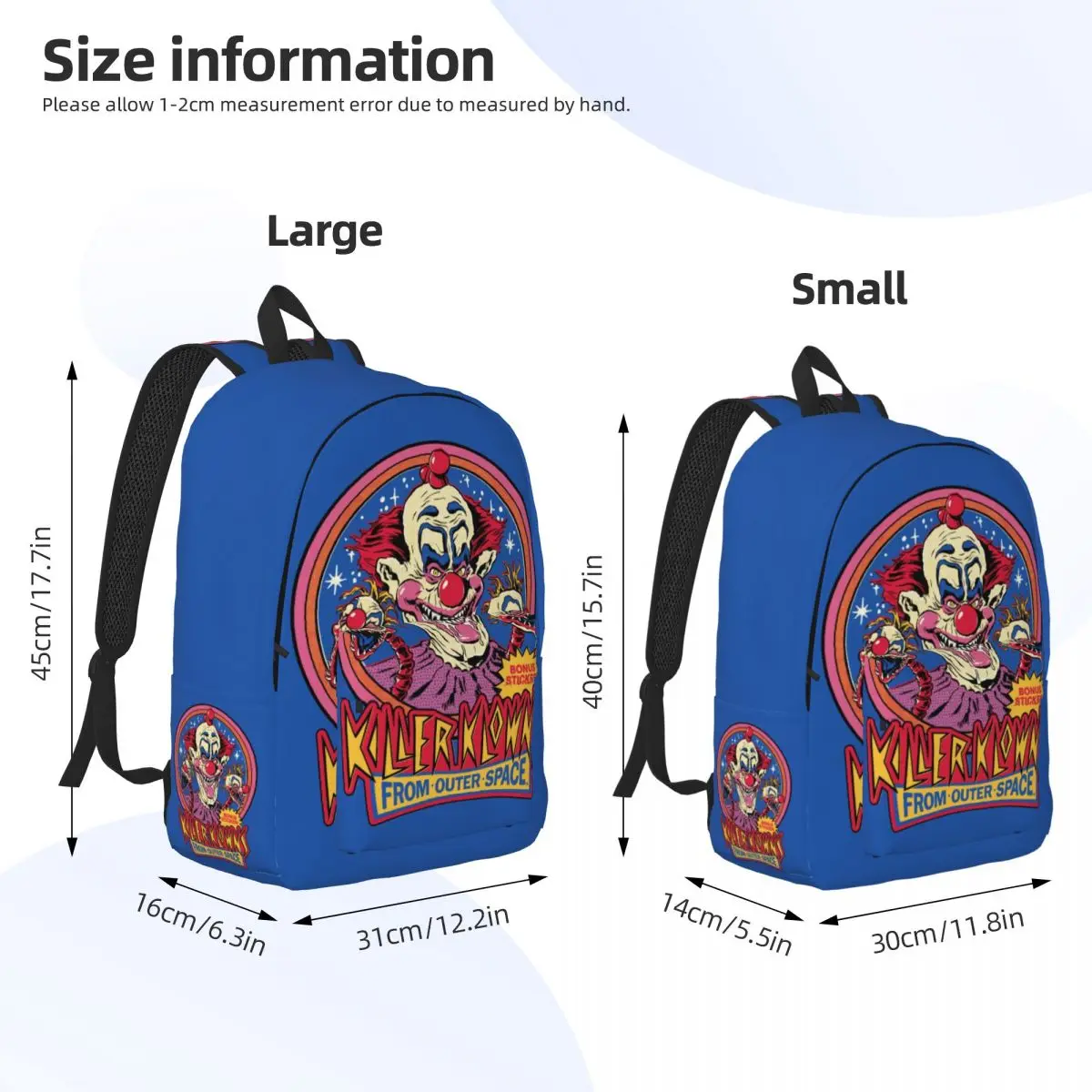 Killer Klowns From Outer Space Wax Pack Backpack for Men Women Casual Student Hiking Travel Daypack College Canvas Bags Gift